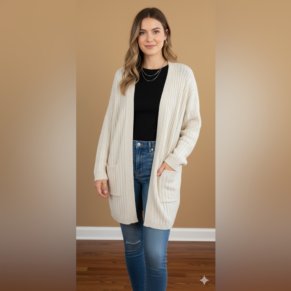 Cozy Knit Open Front Cardigan